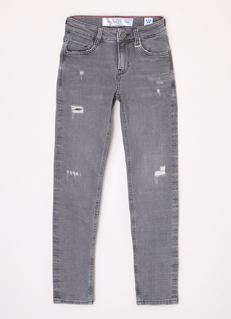Return Jeans Wulf sašaurinātas piegriezuma džinsi ar bojātu apdari