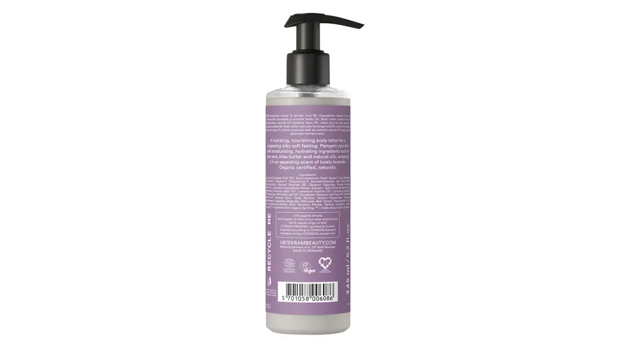 URTEKRAM Tune In Body Lotion Soothing Lavender 245 ml