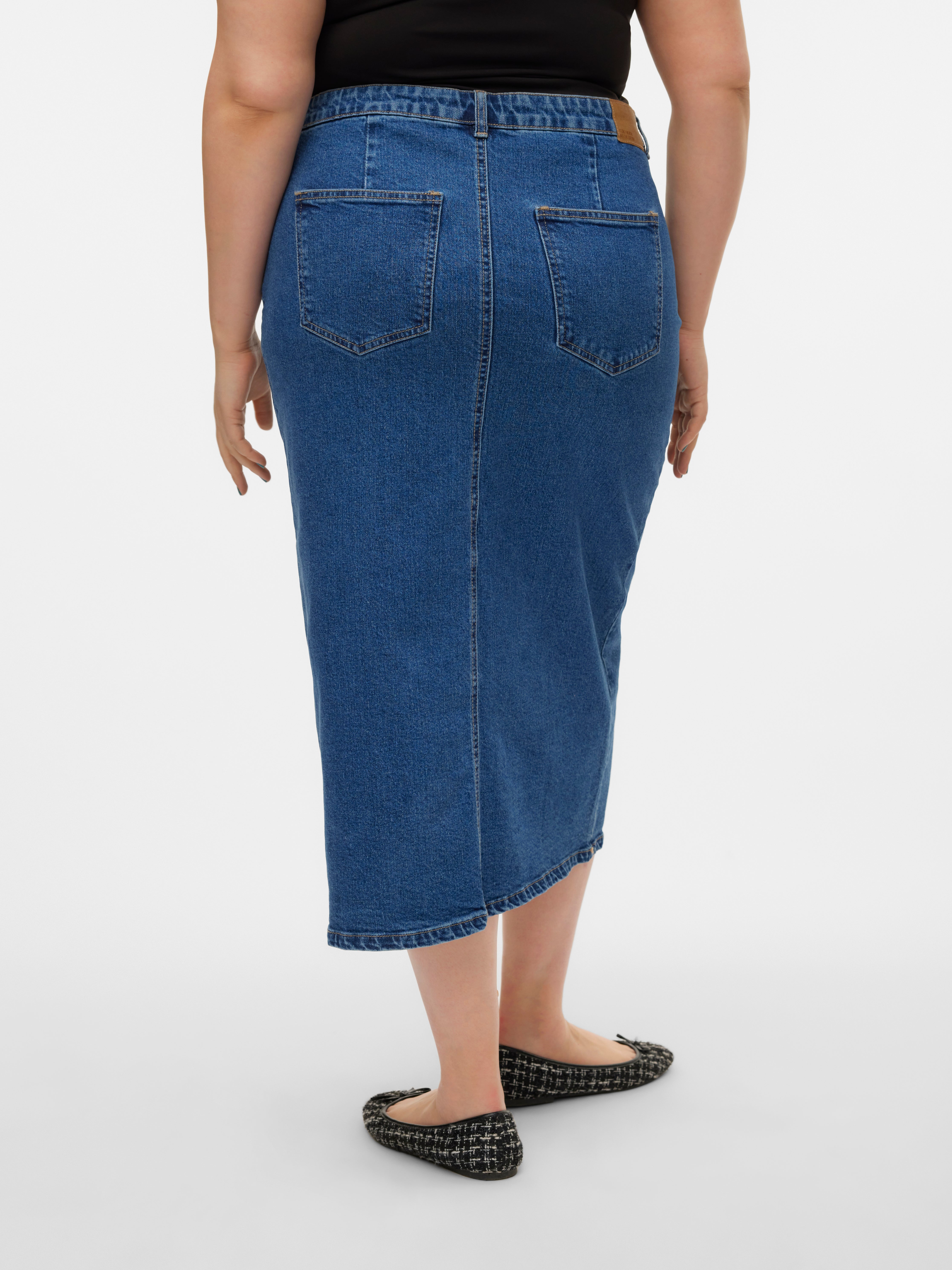 VMCVERI Hohe Taille Langer Rock