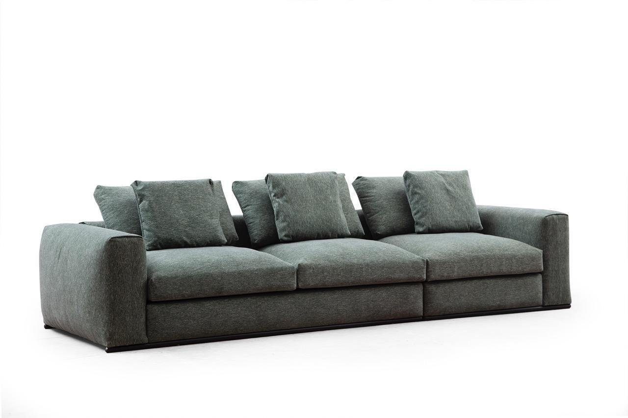 JVmoebel 3-Sitzer Wohnzimmer Sofa 3 Sitzer Polster Sofas Design Holz Textil neu Modern, 1 Teile, Made in Europa