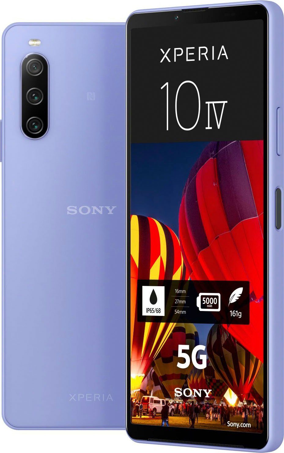 Sony Xperia 10 IV Smartphone (15,24 cm/6 Zoll, 128 GB Speicherplatz, 8 MP Kamera, 5.000 mAh Akku)