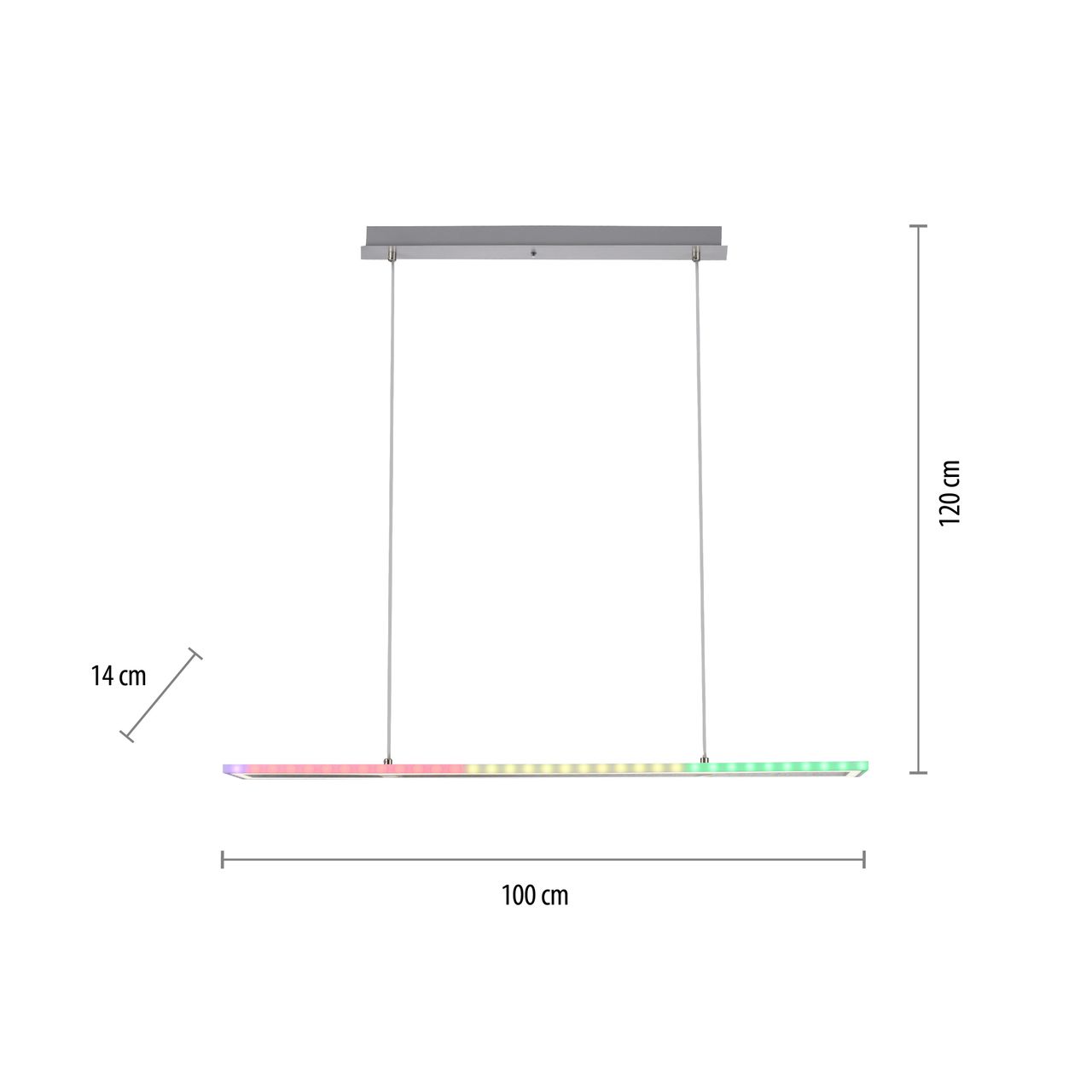 JUST LIGHT LeuchtenDirekt LED Pendelleuchte FELIX60, Downlight: CCT, Sidlight: RGB, dimmbar, IR-Fernbedienung, IP20