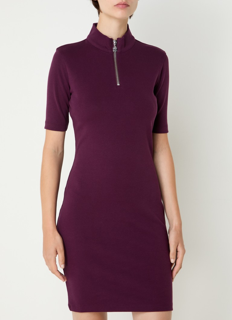 Rochie scurtă HUGO BOSS Nasiia cu fermoar.