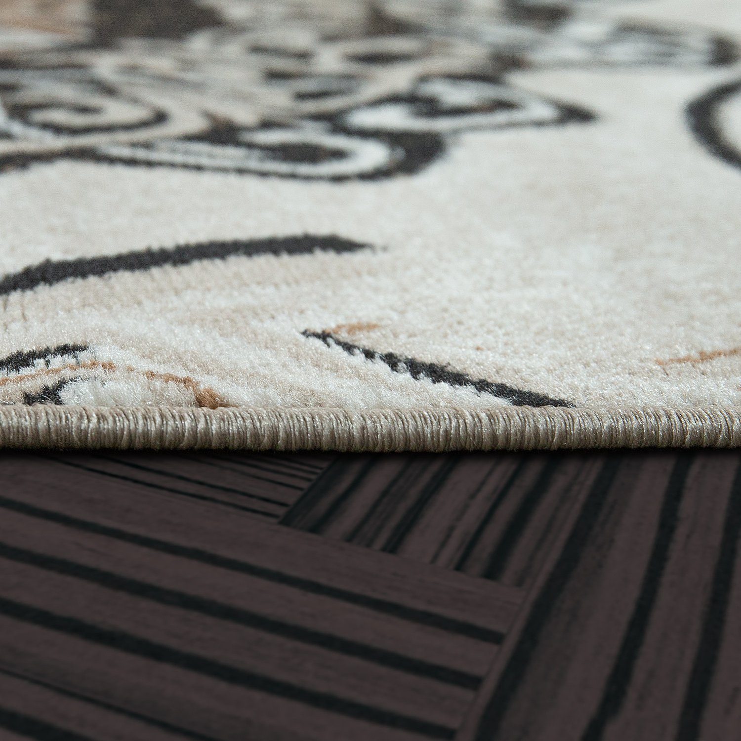 Teppich Kurzflor Wohnzimmer Teppich Vintage Mandala Muster, TT Home, rechteckig, Höhe: 13 mm