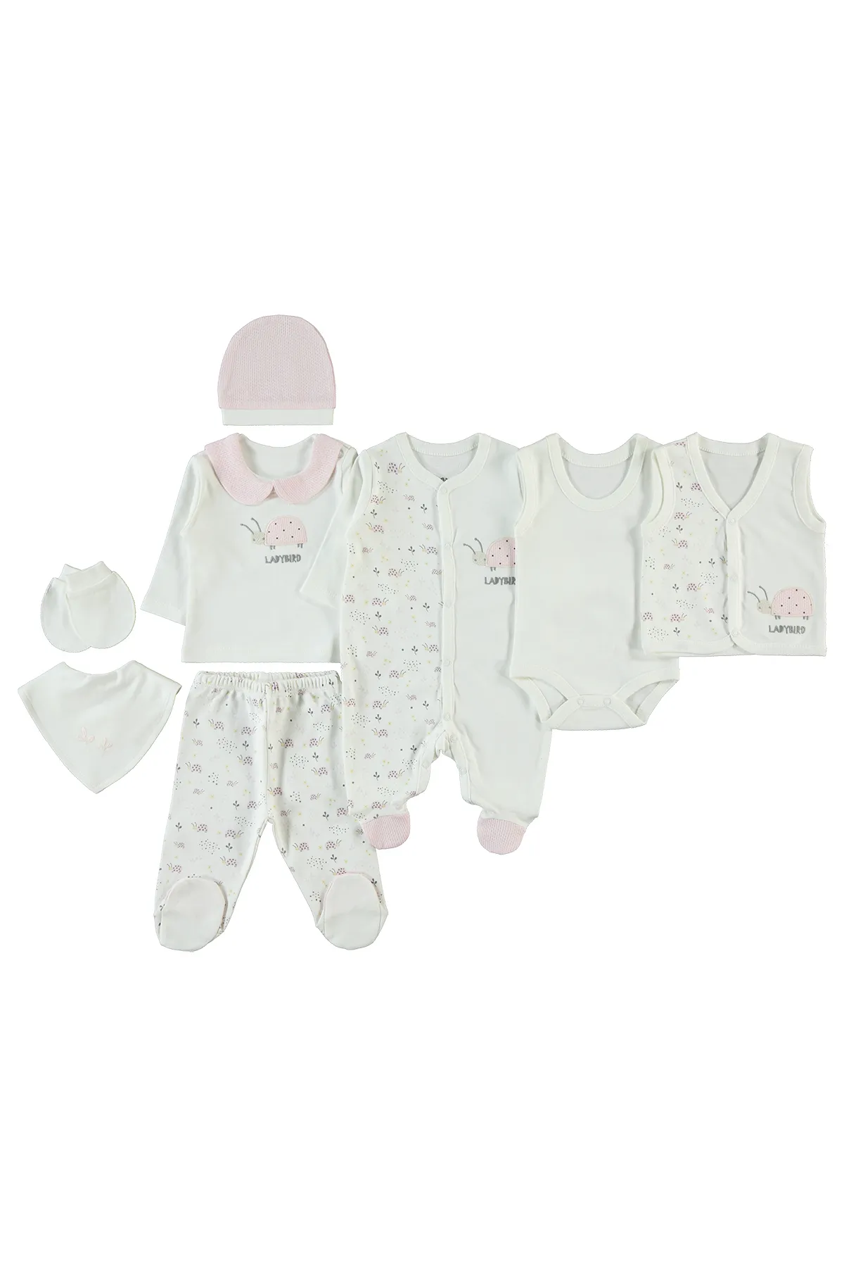 Civil Baby  8-teiliges Body-Set für Babys, Mädchen, Neugeborene, Rosa