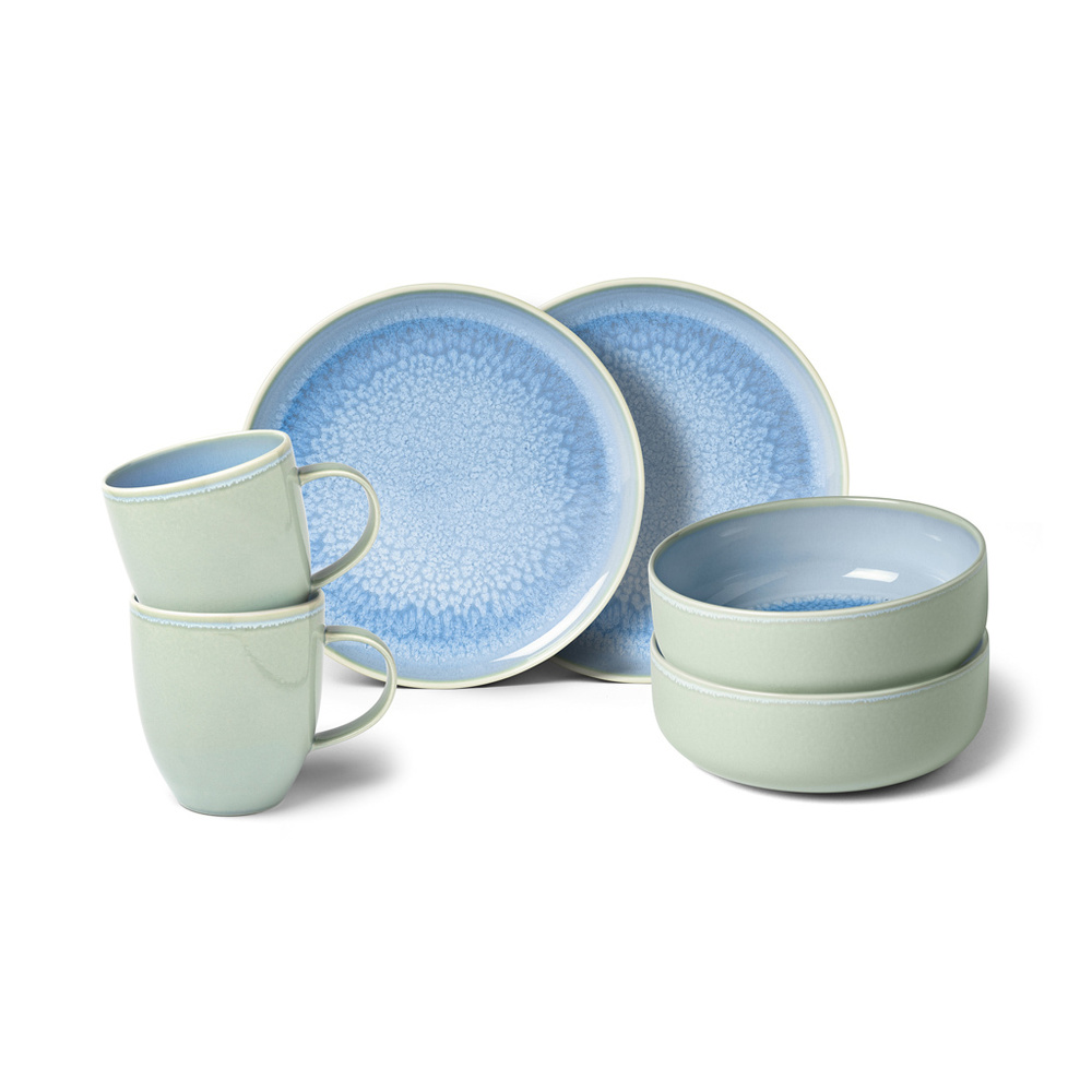 like. by Villeroy & Boch Set Petit-Dejeuner 6pcs Crafted Blueberry service de vaisselle