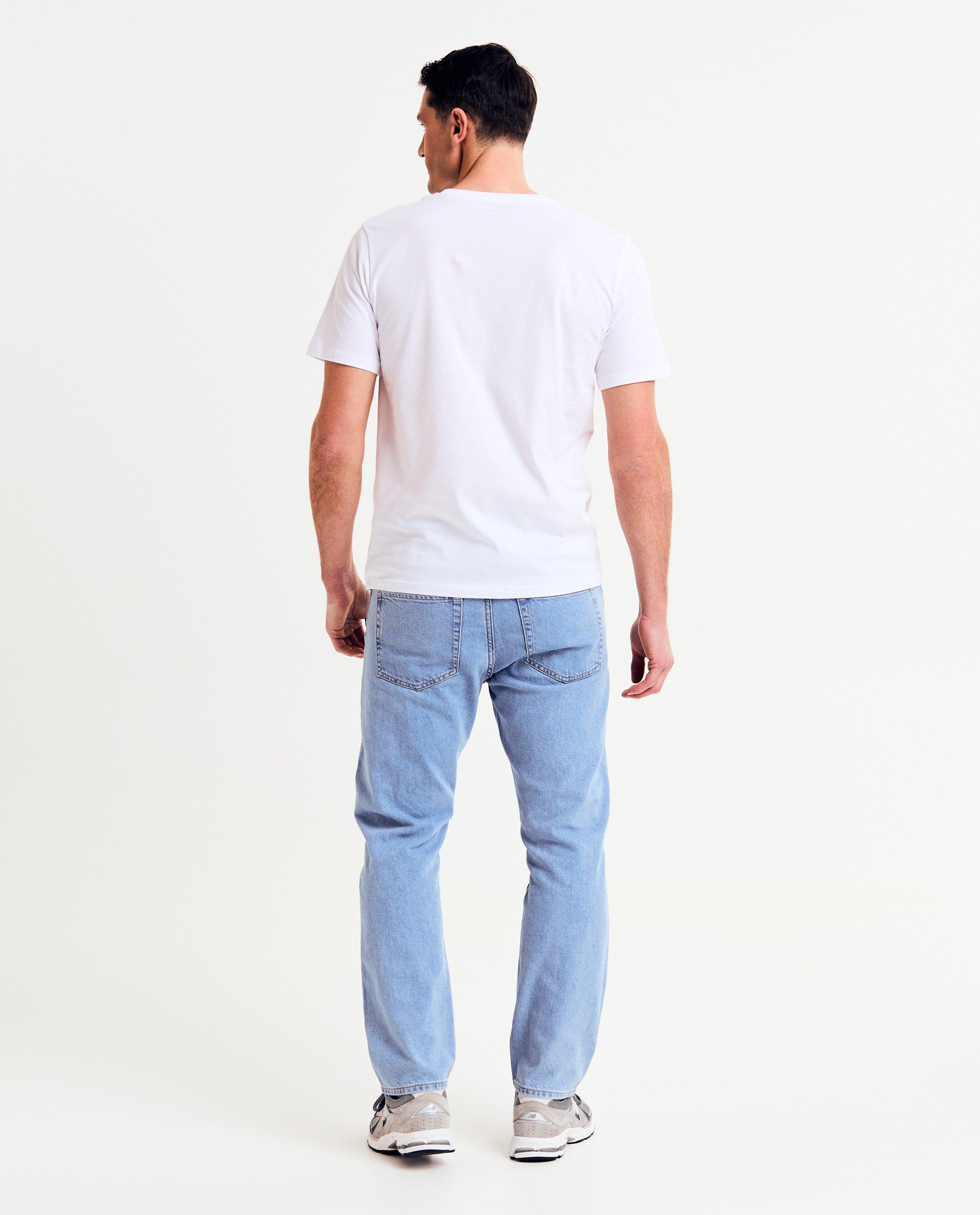 Blugi JJ Rebel Blue, croială lejeră albastră