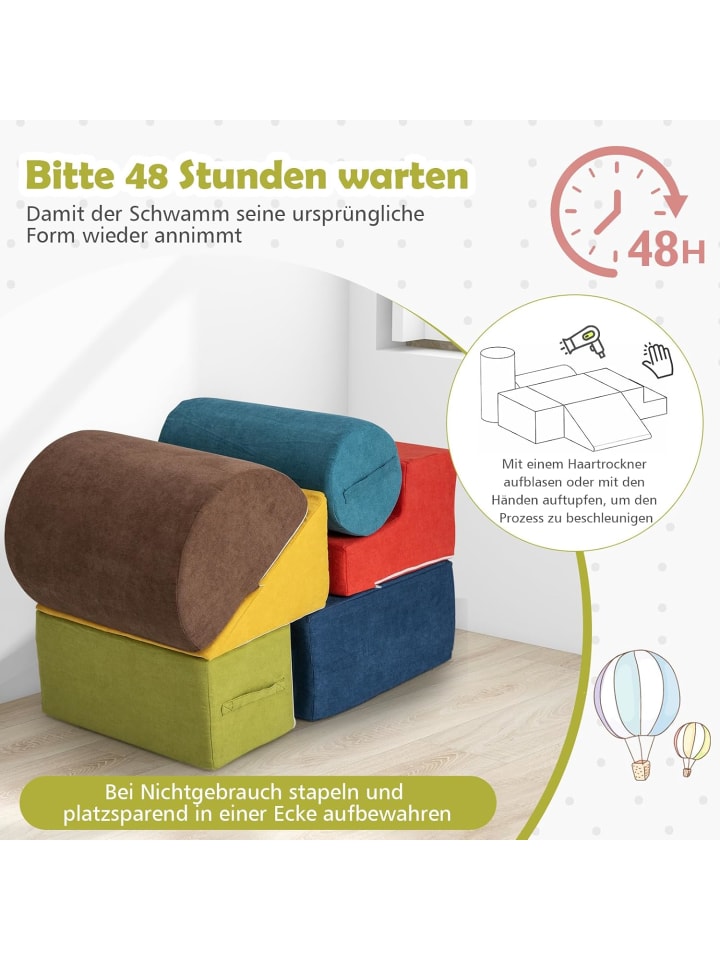 COSTWAY 6 tlg. Softbausteine für 1-3 Jahre in Bunt günstig kaufen onesize