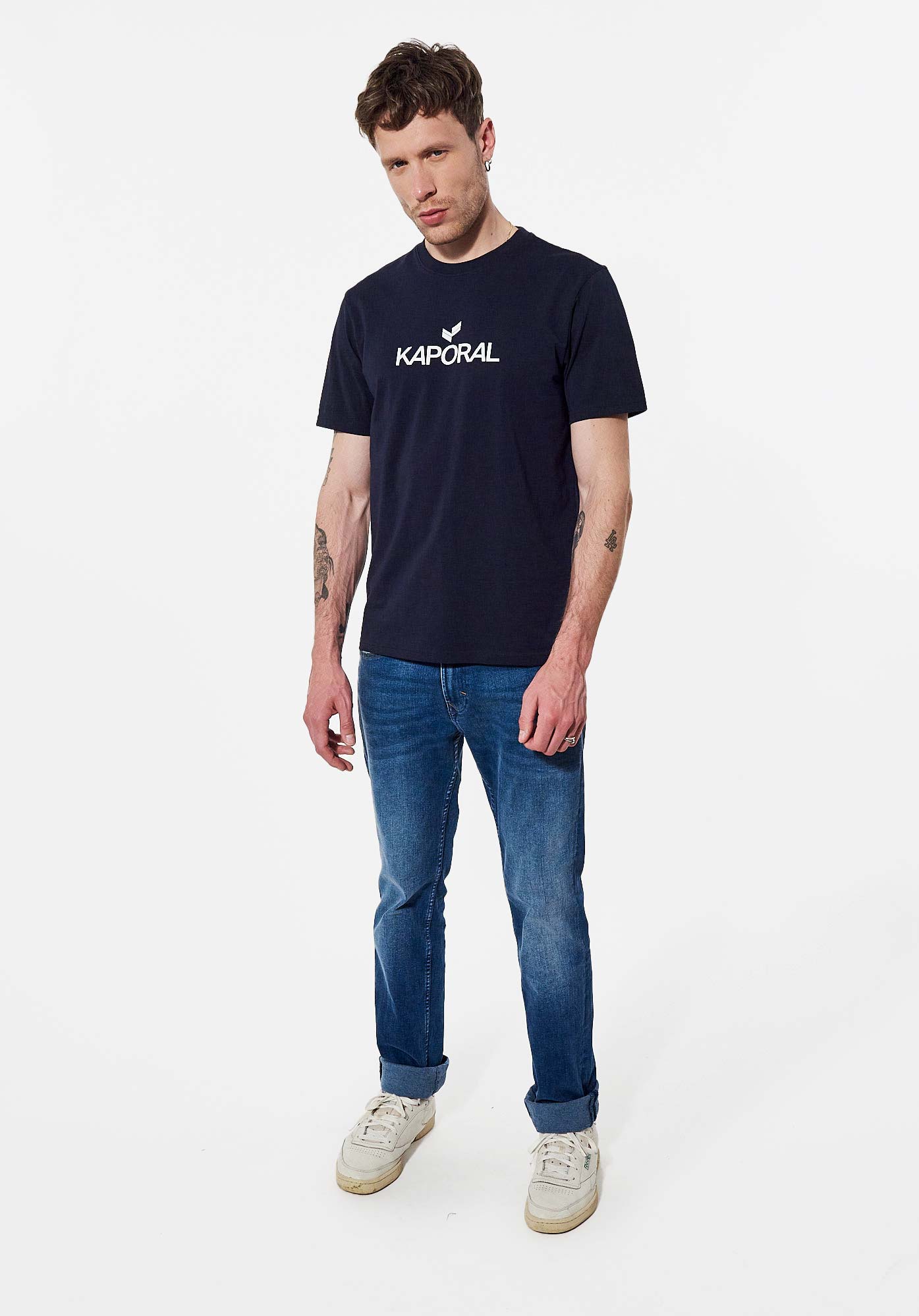 LERES  T-shirt bleu Homme en 100% coton bio