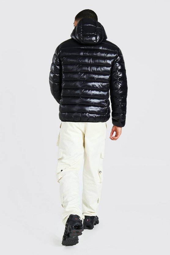 Hochglänzende Jacke mit Reißverschluss