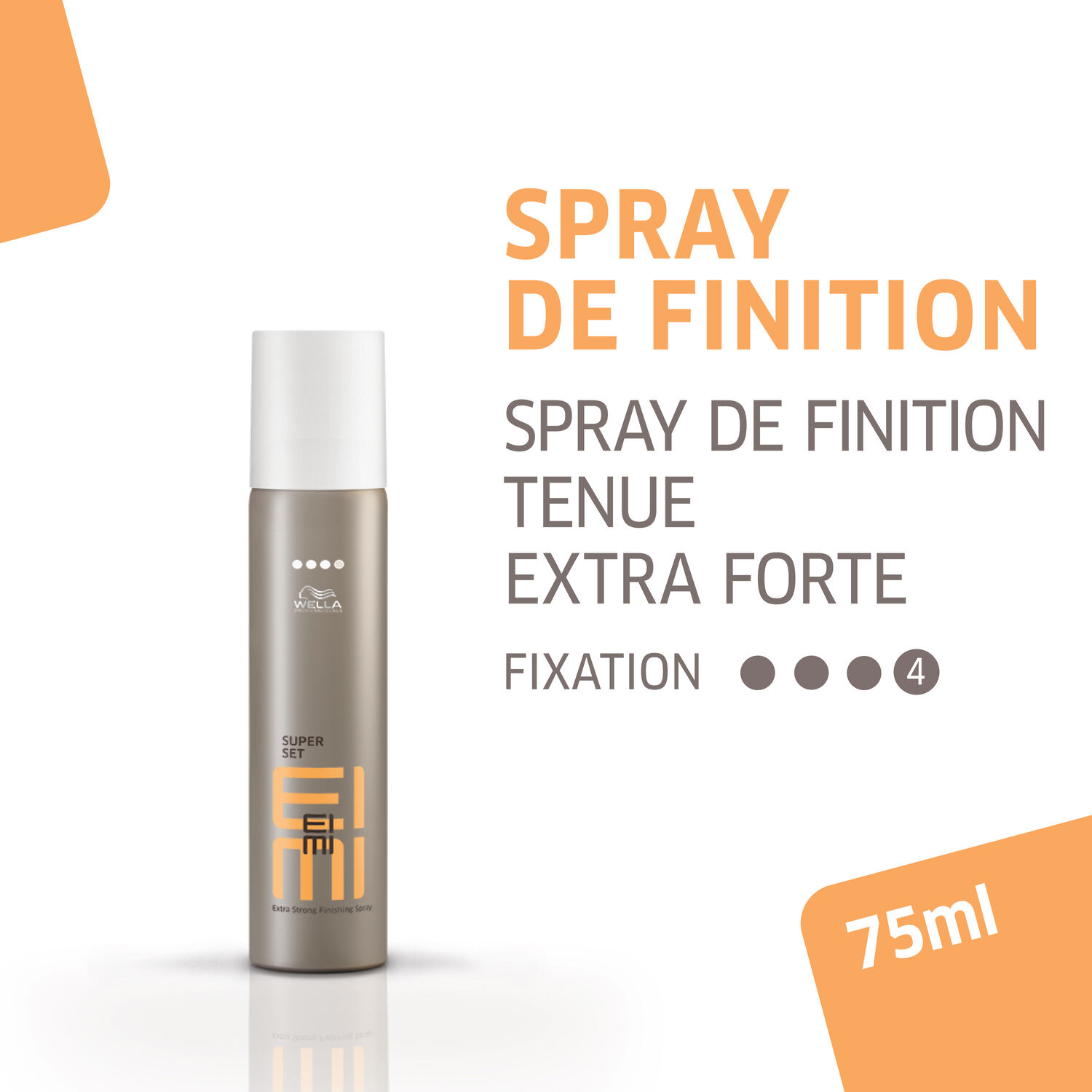 Wella EIMI Super Set Spray de finition tenue extra-forte, 75 ml