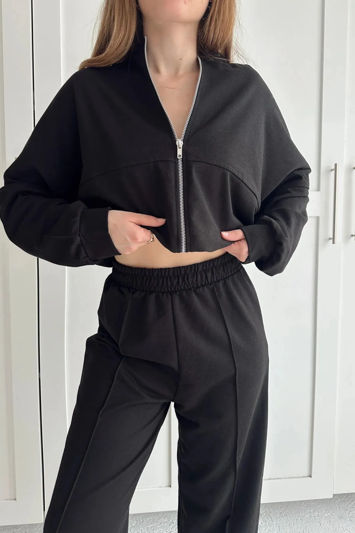 My Blog  Schwarzes Judge-Kragenset mit zwei Fäden für Damen