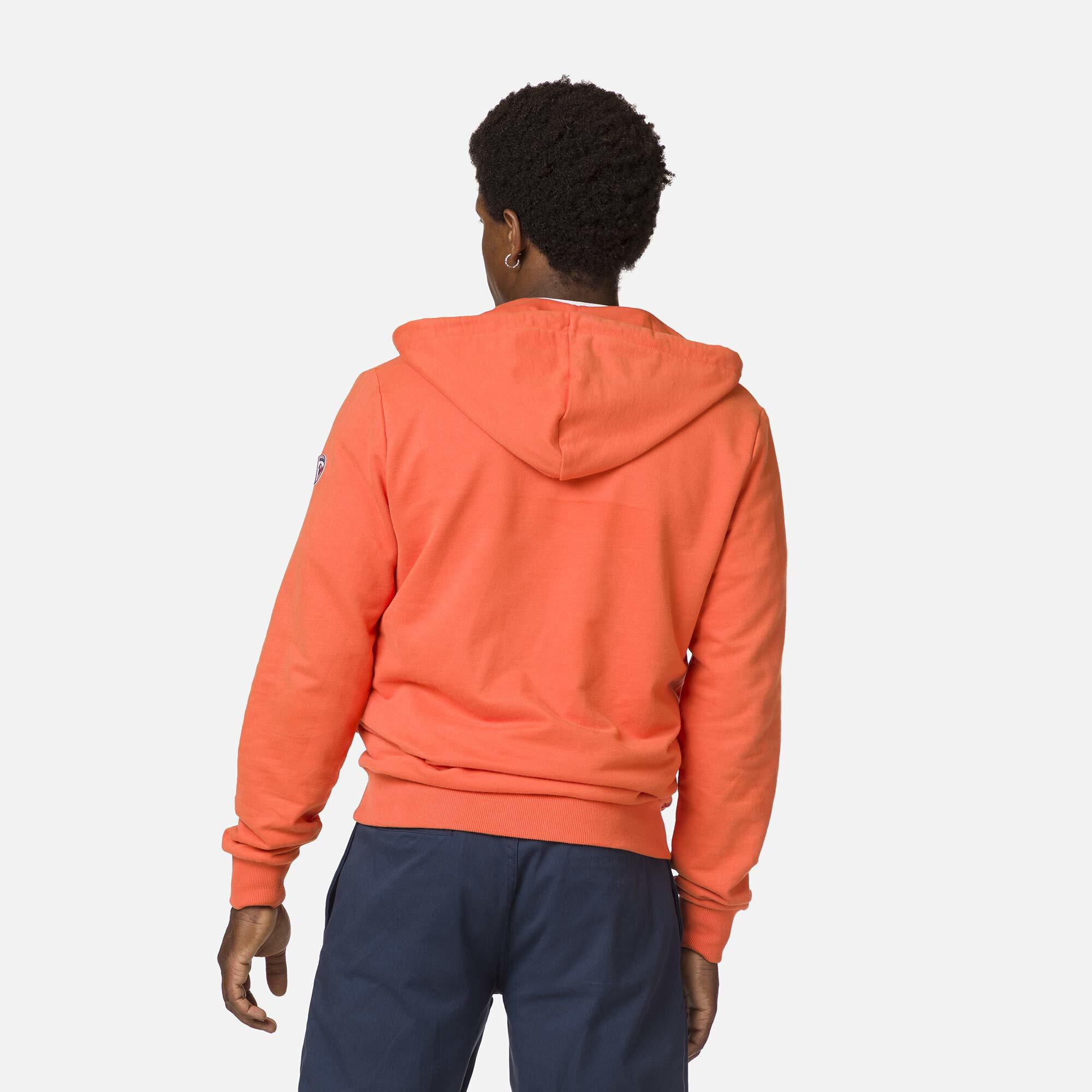 Sweat en coton à capuche zippé Logo Homme