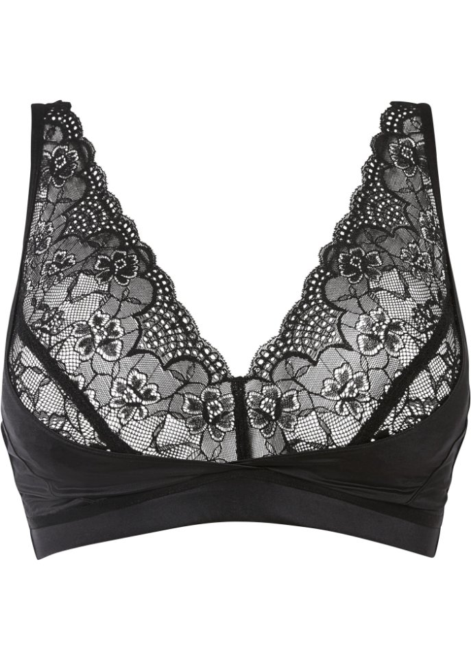 Bralette ohne Bügel mit glänzenden Einsätzen