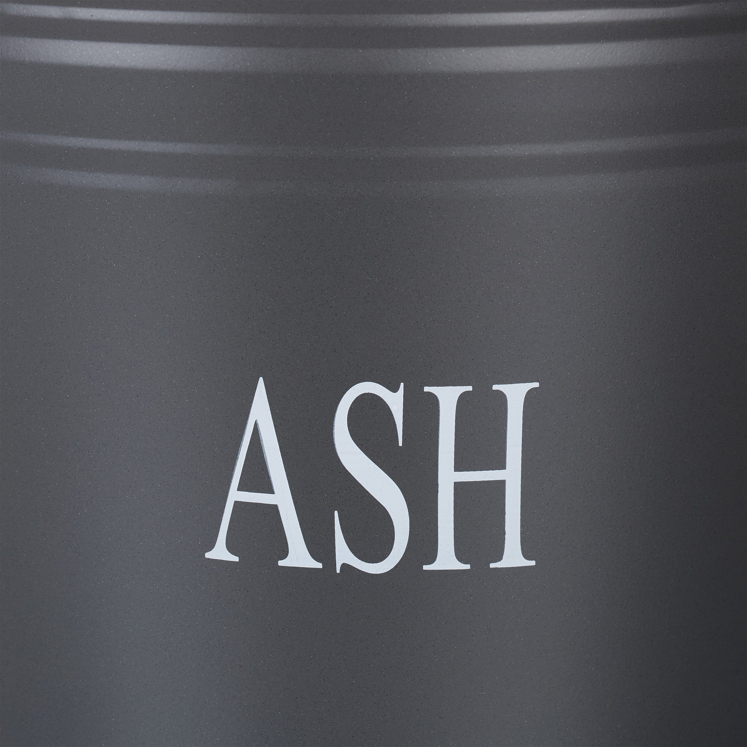 relaxdays Aschekasten Ascheeimer mit Deckel grau