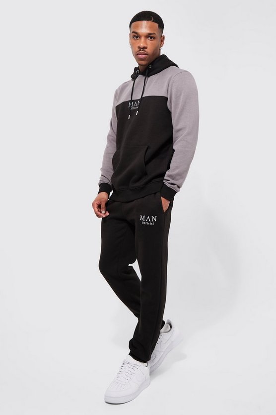 Man Roman Colorblock Trainingsanzug mit Kapuze