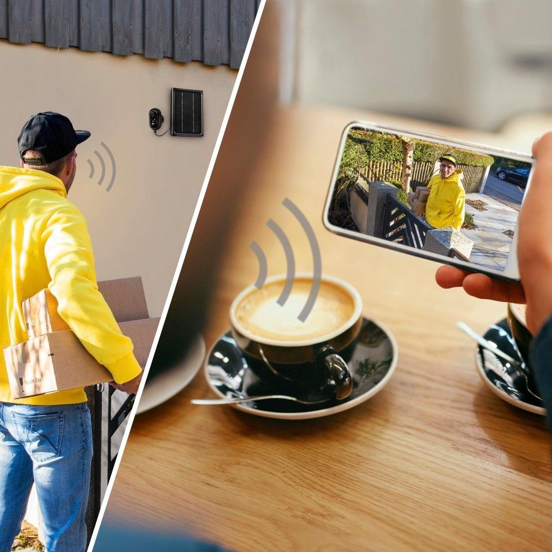 Hama WLAN Kamera Outdoor (App, Solar, Nachtsicht, Bewegungsmelder, Live) Smart Home Kamera (Außenbereich, Innenbereich)