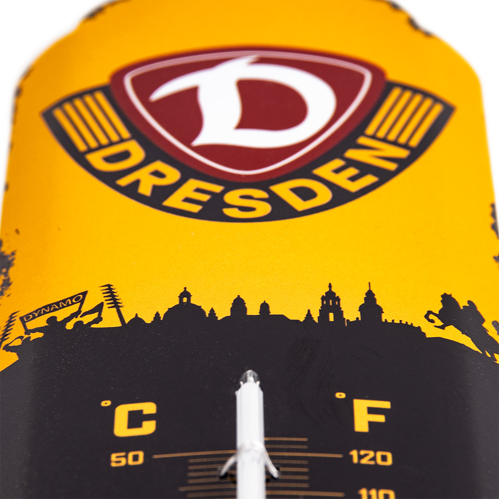 Thermometer Blechschild SKYLINE
