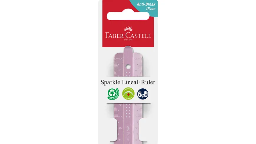 FABER-CASTELL Lineal Sparkle 15cm sortiert