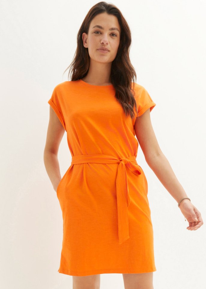 Shirtkleid mit Bindeband