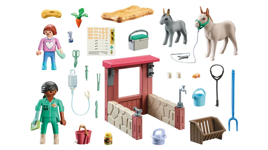 PLAYMOBIL 71471 - Country - Tierarzteinsatz bei den Eseln