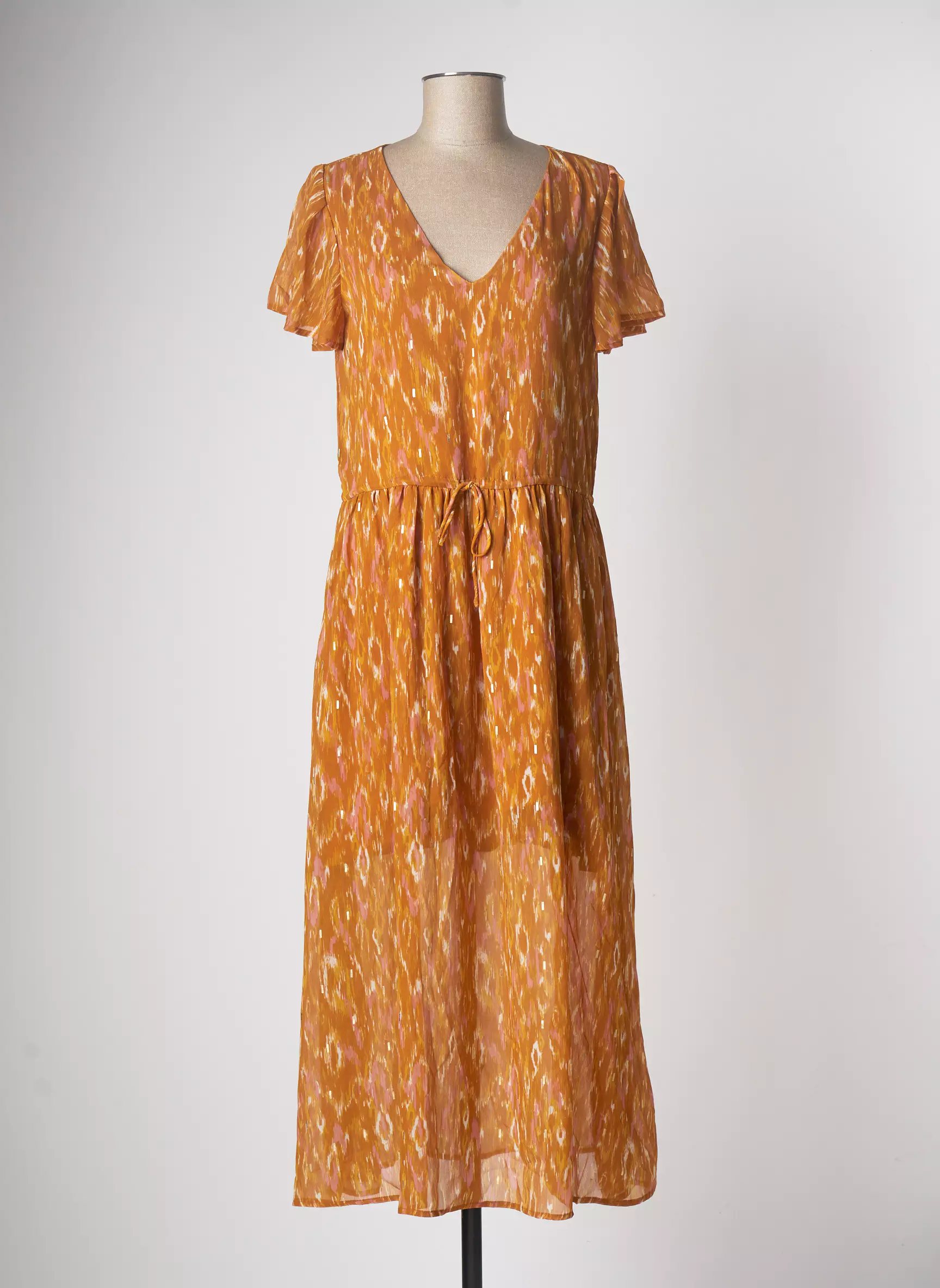 Vila Robes Mi Longues Femme couleur orange