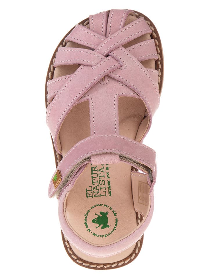 El Naturalista Leder-Sandalen in Rosa günstig kaufen