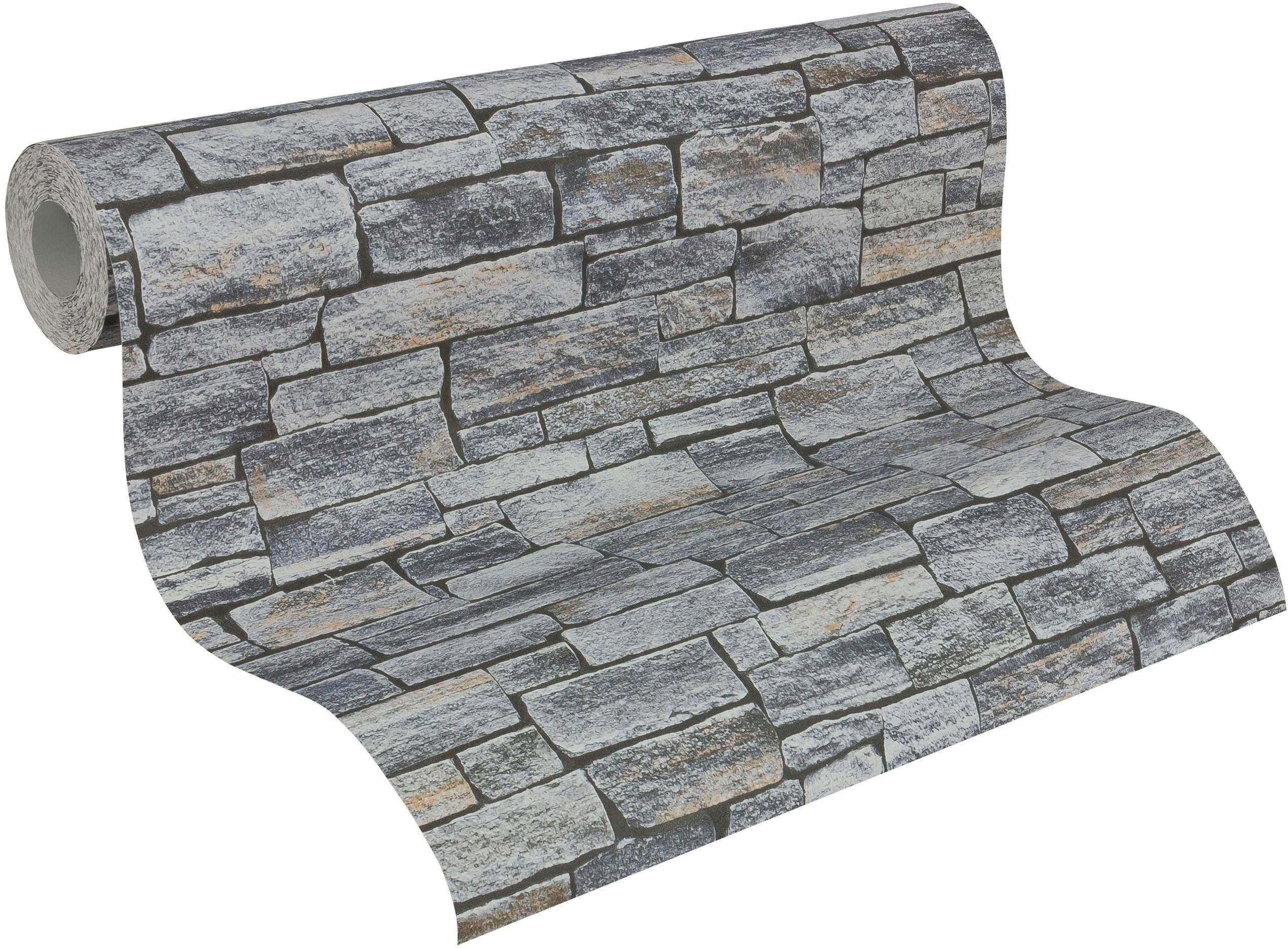 living walls Vliestapete Best of Wood`n Stone 2nd Edition, Steinoptik, Steintapete matt leicht strukturiert