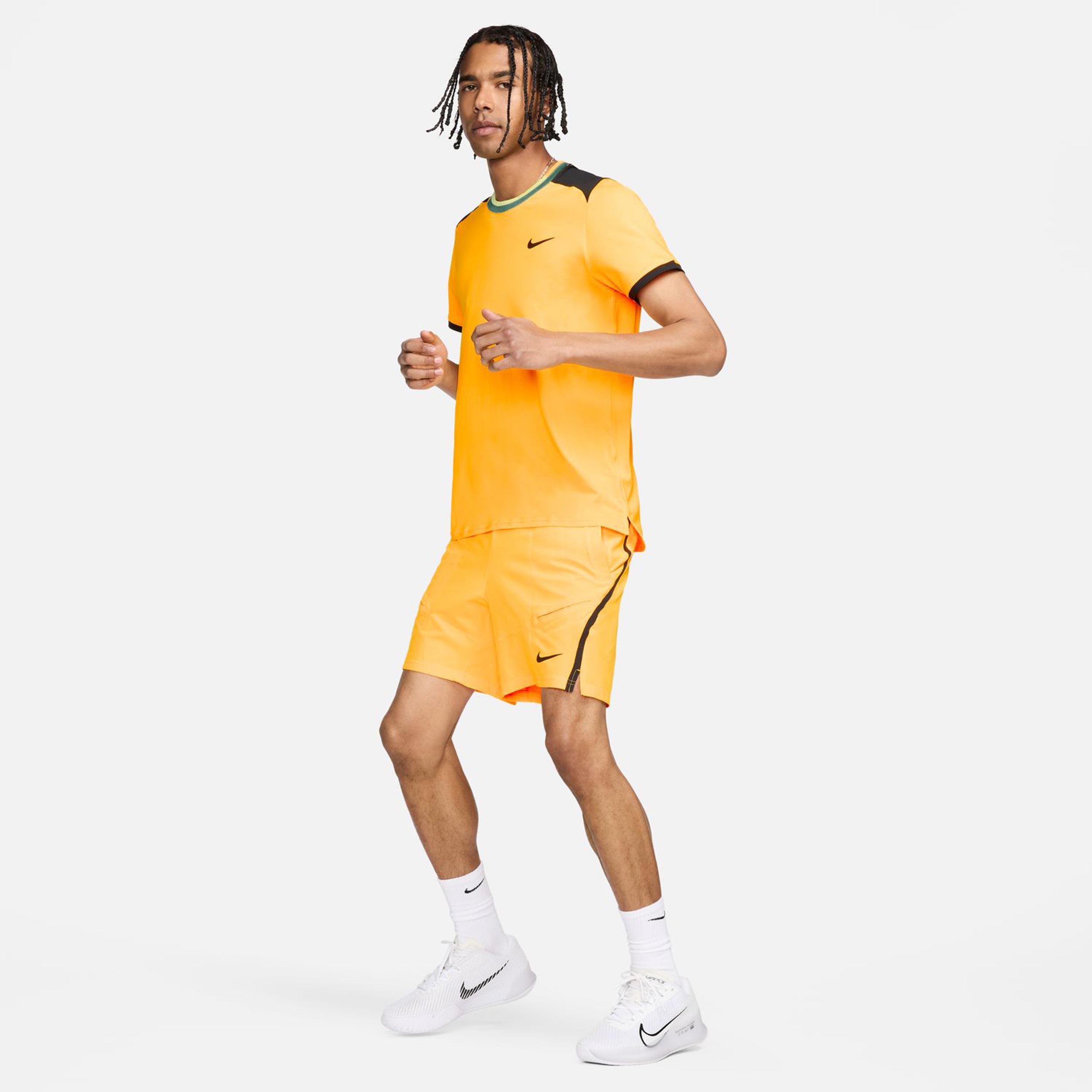 Dri-Fit Court Advantage T-Shirt Herren - Orange, Schwarz