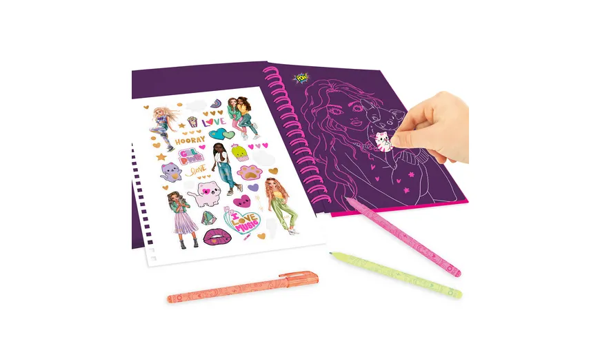 TOPModel Neon Doodle Malbuch-Set