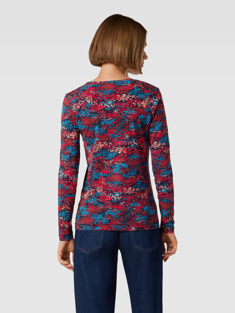 Longsleeve mit U-Boot-Ausschnitt in marineblau