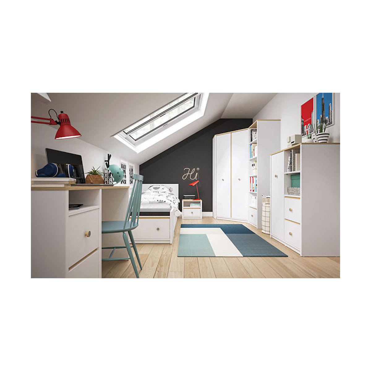 Jugendzimmer-Set Globo komplett 6-teilig
