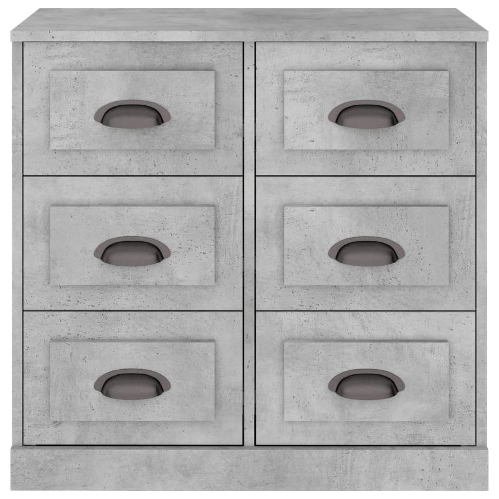 vidaXL Sideboard Sideboard Betongrau 70x35,5x67,5 cm Holzwerkstoff (1 St)