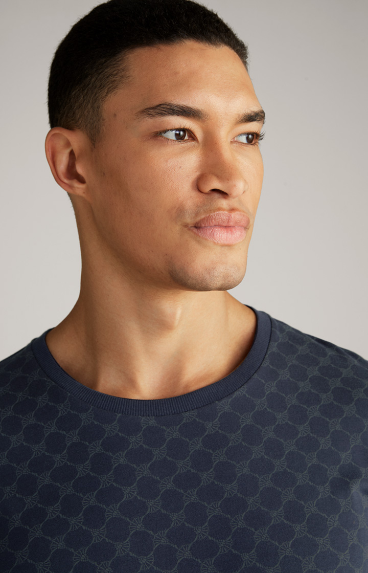 Cornflower Loungewear Longsleeve in Navy gemustert