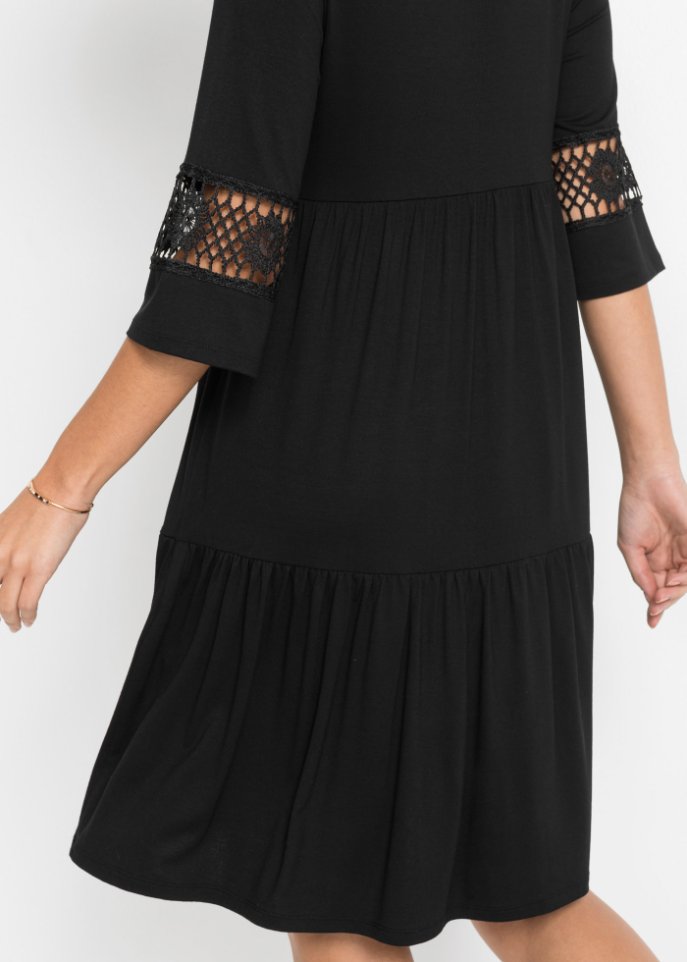 Tunika-Kleid mit Spitze
