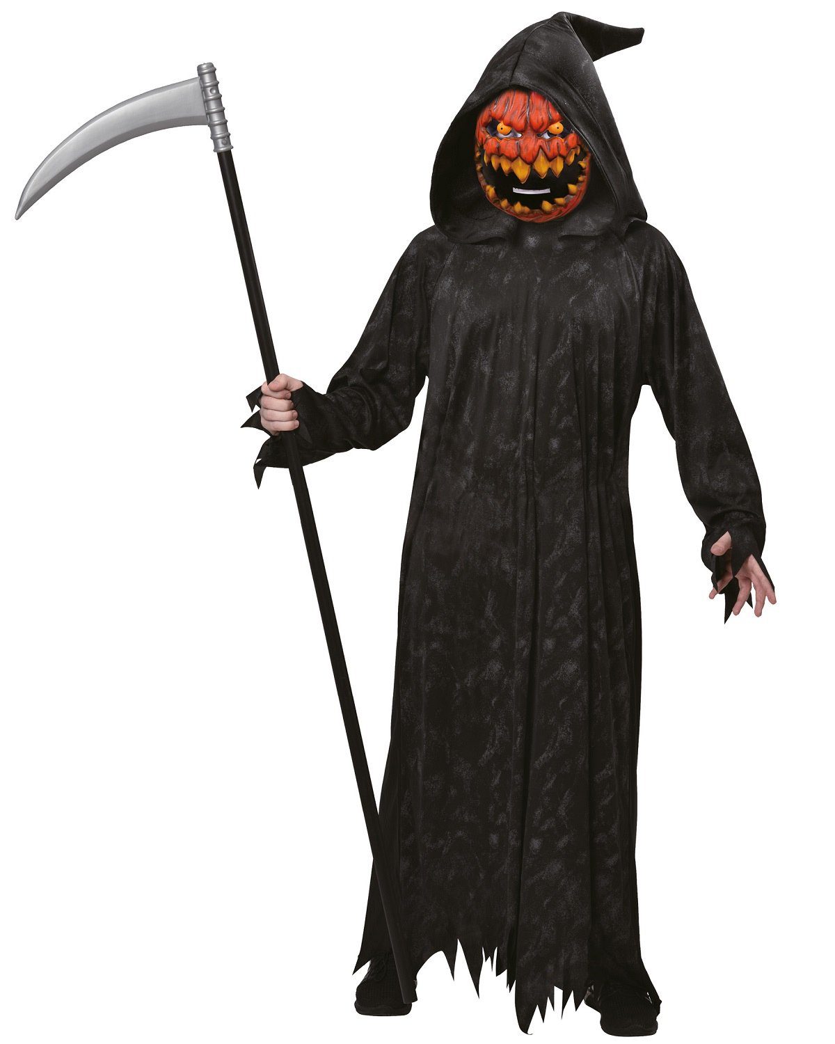 Amscan Vampir-Kostüm Sensenmann Kinderkostüm 'Pumpkin Reaper' mit Kürbi