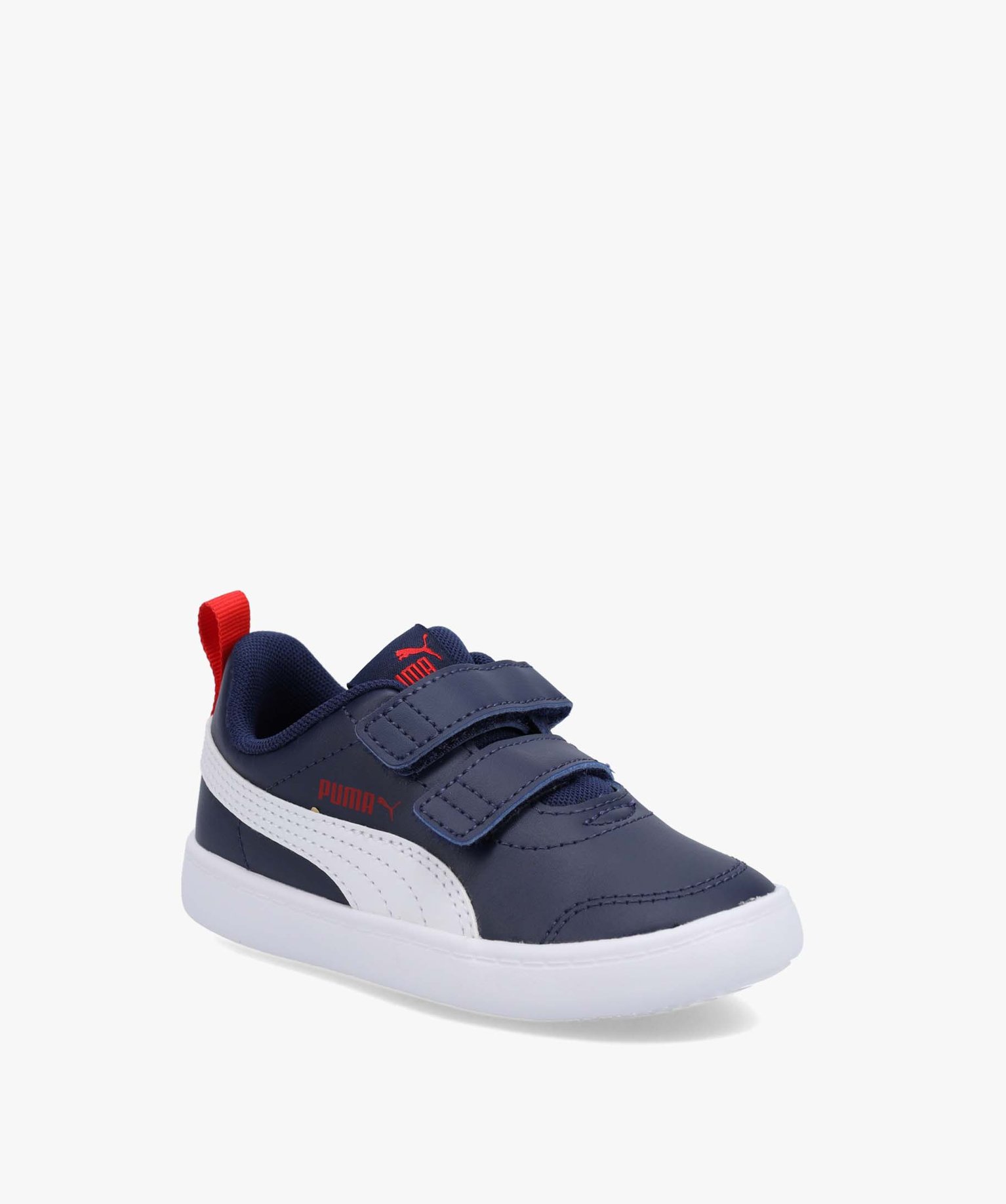 Baskets Garçon bicolores à scratch – Puma Courtflex marine | GEMO