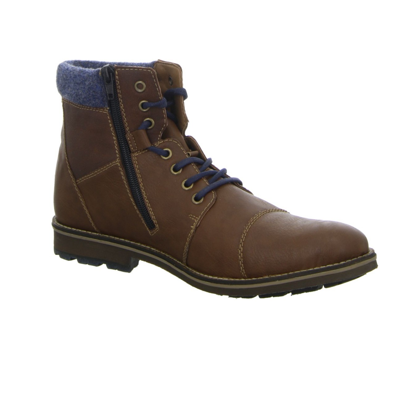 RIEKER Schnür-Stiefeletten braun