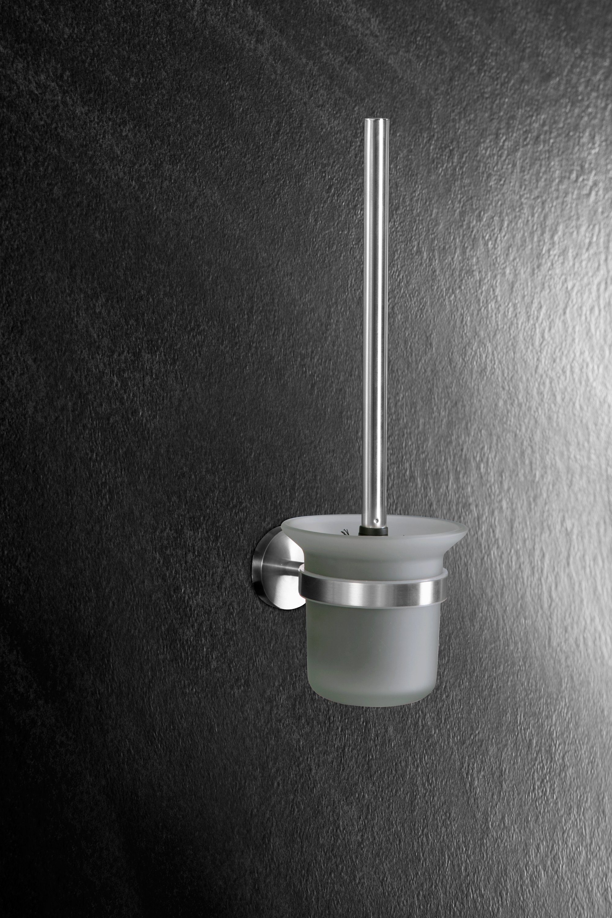 Ambrosya WC-Garnitur Toilettenbürstenhalter mit Wandhalterung - Klobürstenhalter Klobürste, Badezimmer, WC, (Packung), einfache Selbstmontage