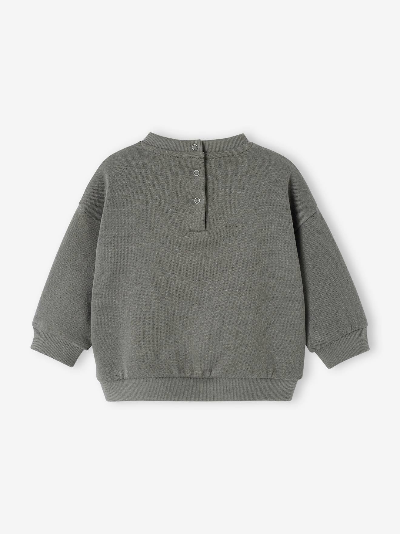 Sweat personnalisable bébé vert de gris