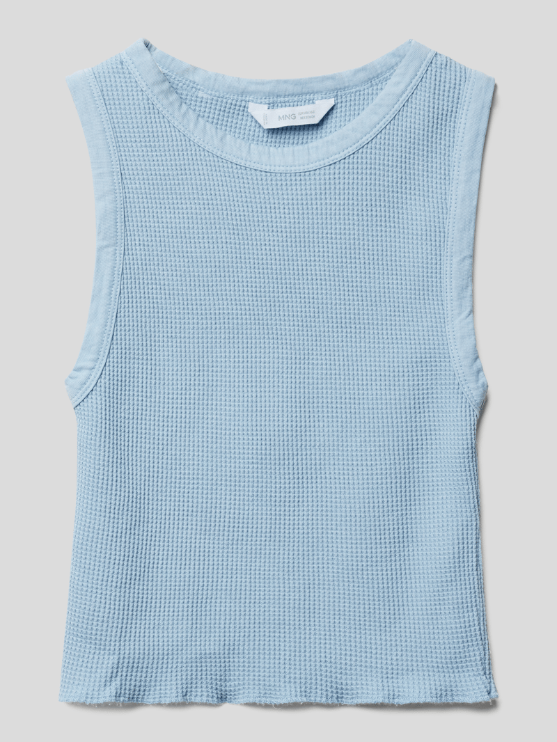 Tanktop mit Strukturmuster in bleu