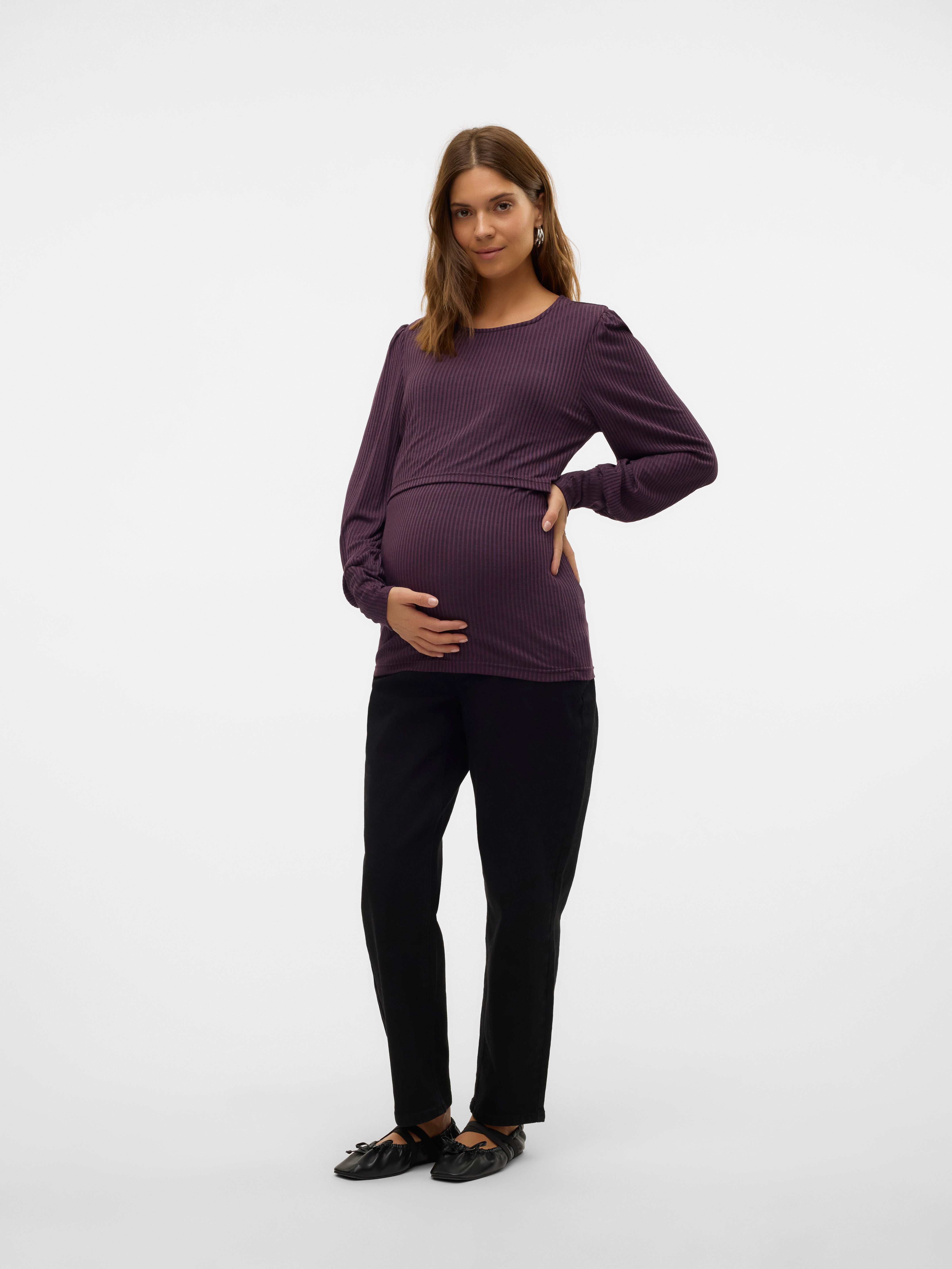 Normal geschnitten Rundhals Top