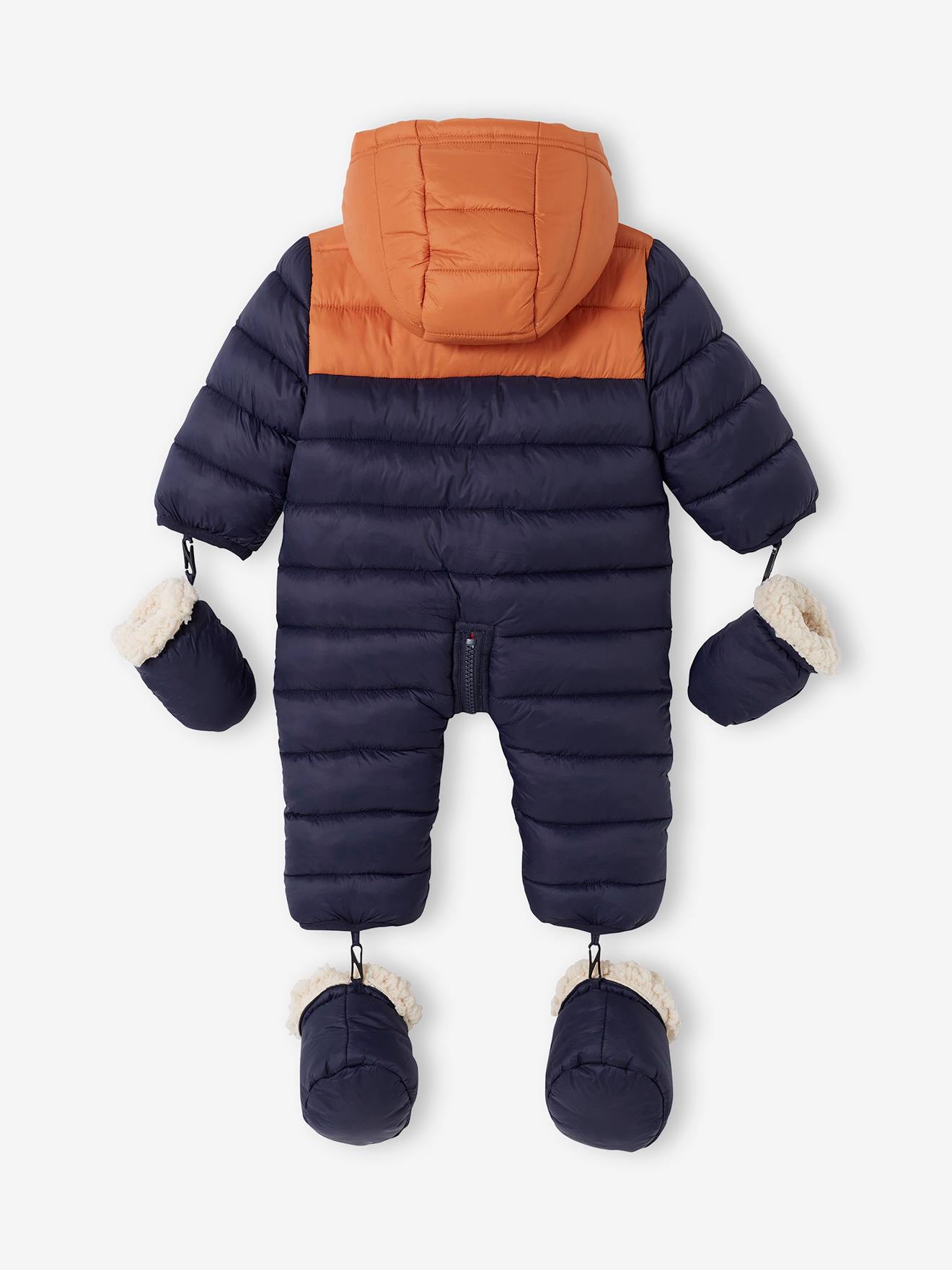 Combipilote colorblock bébé doublée et matelassée encre