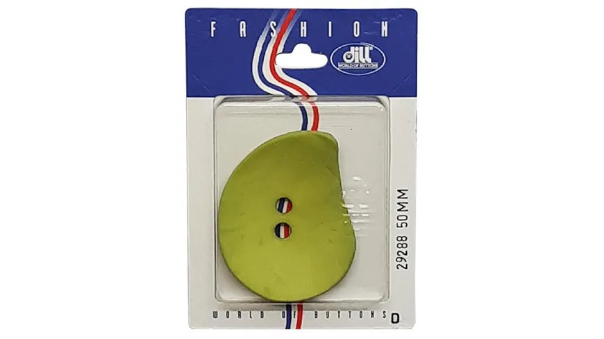Dill 2-loch-Knopf oval mit Struktur Ø 50mm grün grün