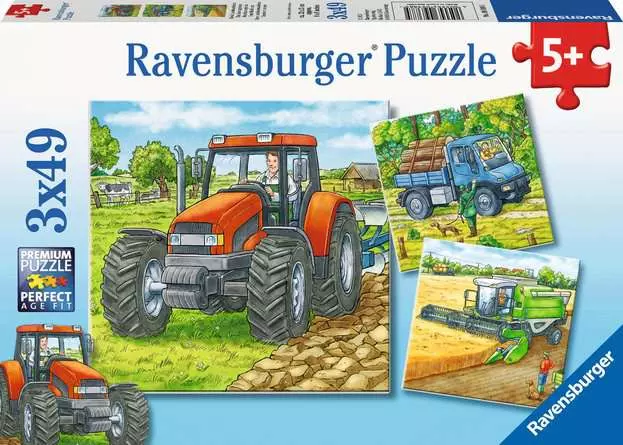 Kinderpuzzle ab 5 Jahren - Große Landmaschinen - 49 Teile
