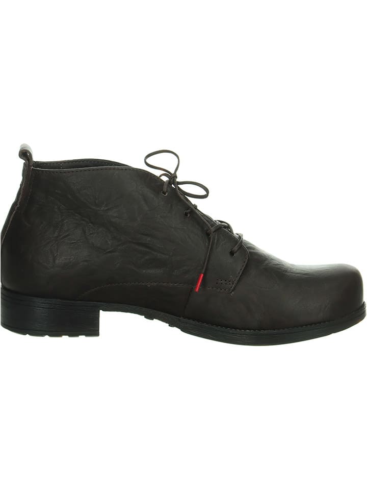 Think! Leder-Ankle-Boots in Braun günstig kaufen