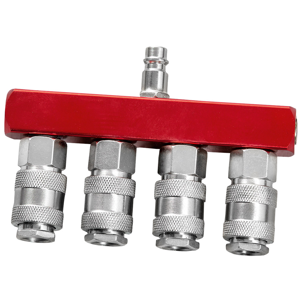 Kraft Werkzeuge Druckluft-Verteiler 4-fach