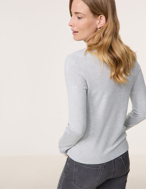 Langarmpullover aus nachhaltigem Feinstrick