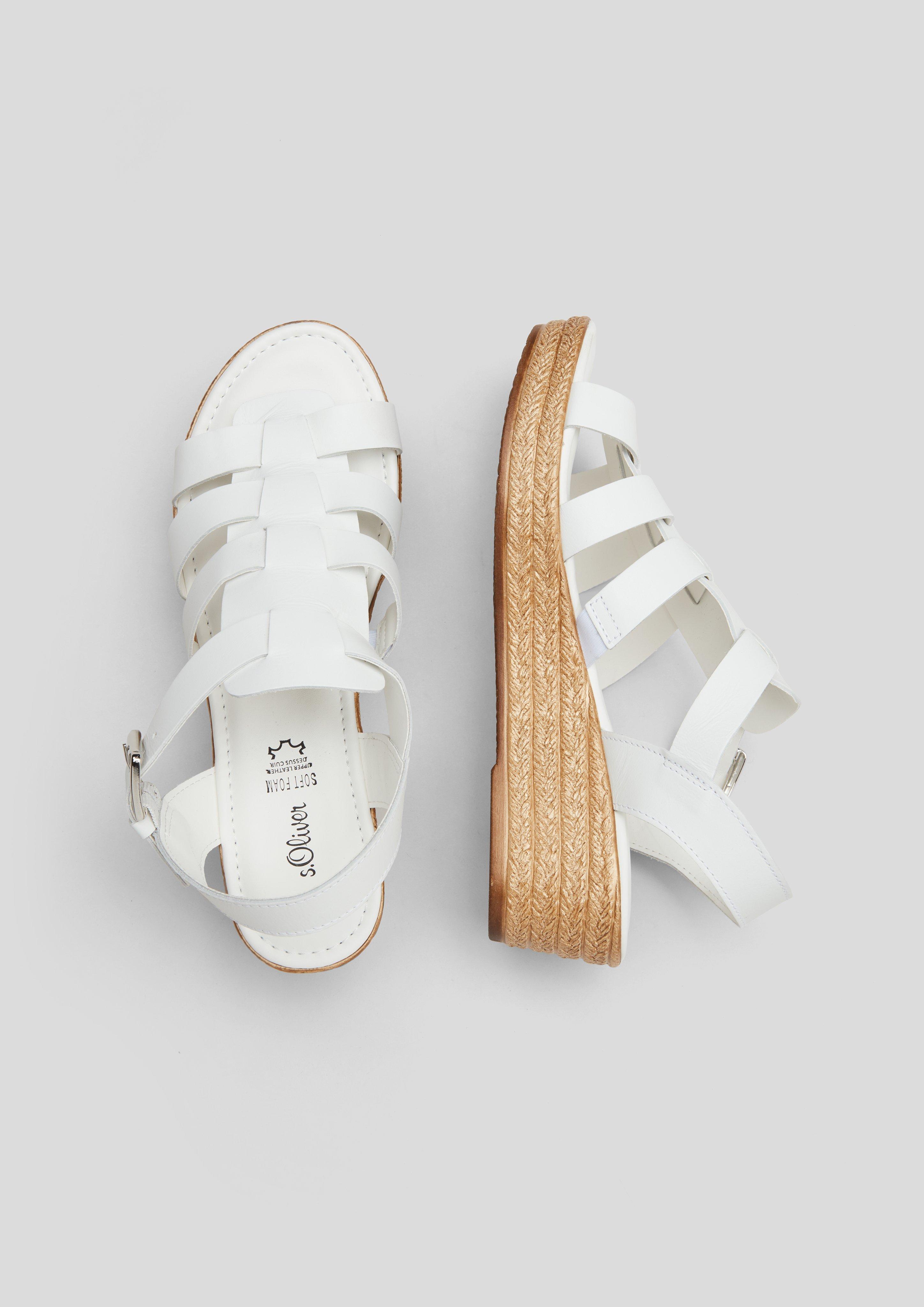 Leder-Sandalen mit Keilabsatz  101.101.103.28201-100