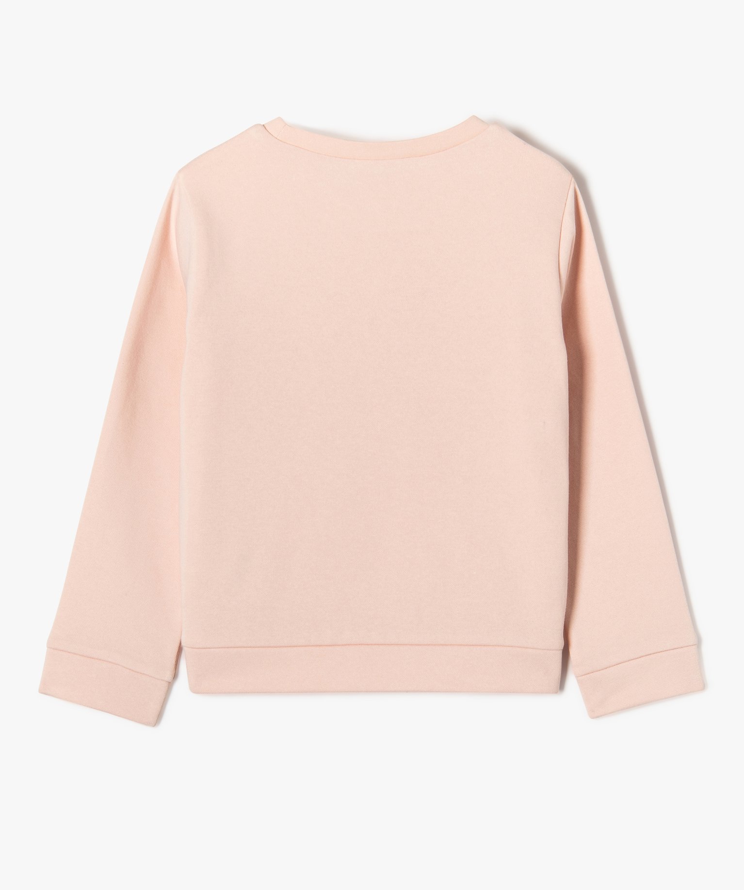Sweat molletonné avec motif et message fille rose | GEMO
